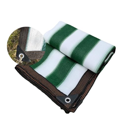 Privacy Shade Cloth 90% Shading Cover Green and White Stripes Sun Shade Net 6.6X13FT 9.9X49.2FT 19.7X23FT 26X26FT for Plants Greenhouse Outdoor Pergola Lawn (Size : 3.3x32.8ft)