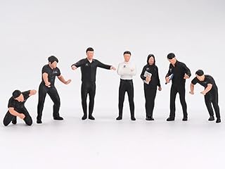 Technician Team 7 Piece Figure Set for 1/64 Scale Models by Mini GT MGTAC35