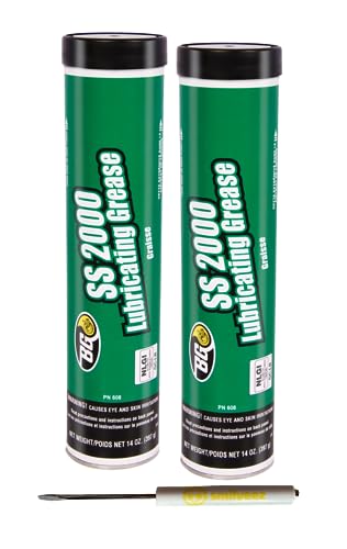 Image of Smilyeez Listing for BG SS2000 High-Performance Polyurea #2 Lubricating Grease (2 Tubes) for Automotive and Industrial Use with a Pocket Screwdriver