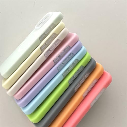Coque silicone liquide orange pour iPhone 13 et 14 finition luxe - 3