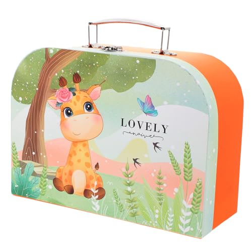 Hemobllo Maleta Pequeña De Cartón Para Guardar Cosas, Caja Grande y Mini Maleta Para Niños, Color Marrón Claro, Portátil y Ligera, Adecuado Para Obsequio y Almacenamiento Escolar, Uso Infantil