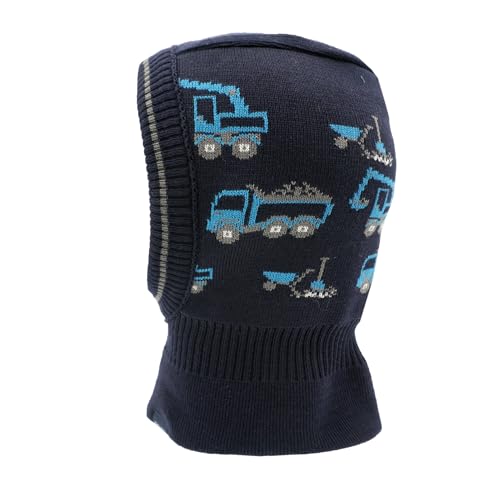 maximo MINI Boy-Schlupfmütze, Allover Baufahrzeuge Made in Germany