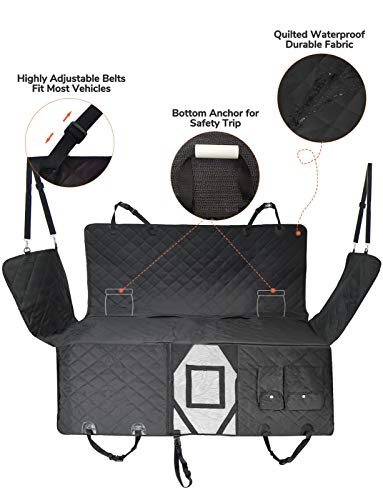 LumoLeaf Dog Car Seat Cover for Back Seat, Heavy Duty Nonslip Waterproof Dog Hammock for Car with Visible Mesh Window… - Image 4