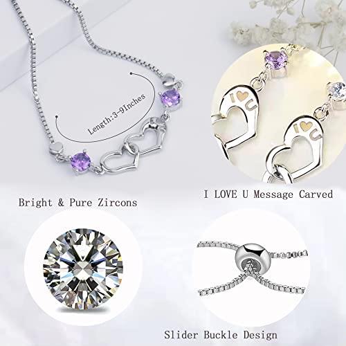 Mother Daughter Bracelets Set For 2, Mother Daughter Matching Bracelets Silver Matching Heart Bracelets For Mom And Daughter, Bolo Bracelets For Women Birthday Gift For Girls From Mom/Grandmother From Sereney #TOP1