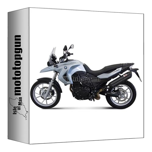Made in Italy mivv scarico omologato cat-oem suono inox nero coppa carbonio compatibile con bmw f 650 gs 2008 2009 2010 2011 2012 mototopgun