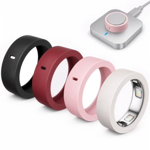 Oura Ring Gen 5�Ή� �V���R�������O�J�o�[ 4�p�b�N