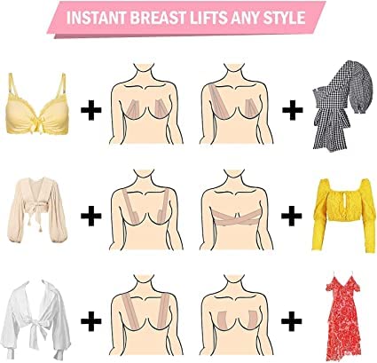 Sutiã adesivo de cor nua rolo de fita boob | Body Tape para vestidos sem alças sem costas, vestidos