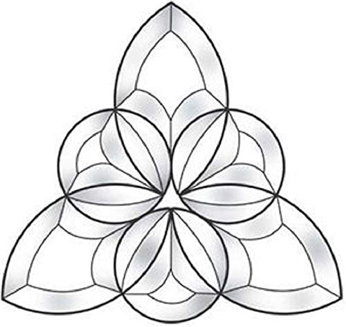 Clear Glass Beveled Celtic Cluster - Stained Glass Supplies E827C Tri Circle 7-3/4