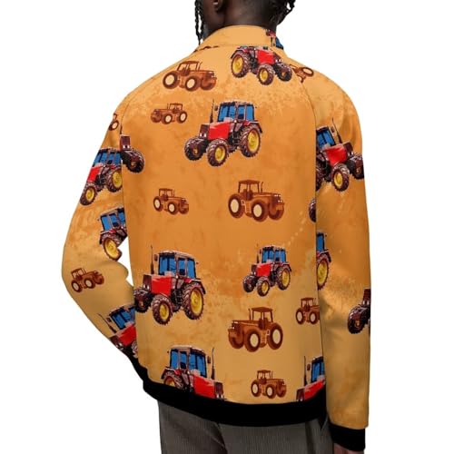 doginthehole Men's Casual Jacket Stand Collar Zipper Sports Jackets Long Sleeve Coat Outwear Athletic Sweatshirt, XS-5XL4