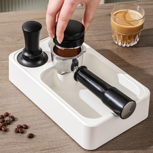Base de almacenamiento multifuncional con prensa de café negra 2