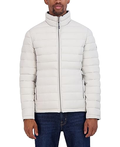 Image of Nautica Men's Reversible Quilted Puffer Jacket -Midweight Mechanical Stretch Winter Coat