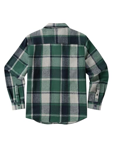 Image of COOFANDY Mens Flannel Shirts Long Sleeve Plaid Shirt Jacket Button Down Shirt with Pockets
