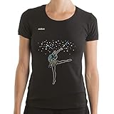 🤸‍♀️: ENTRENAMIENTOS: Perfecta para la realización de entrenamientos en grupos o individuales en deportes como gimnasia rítmica. Tu hija disfrutará de ese deporte que tanto le gusta con nuestra camiseta deportiva de color negro con dibujo mazas.