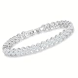 Silver Tennis Bracelet, 18K Gold Plated AAAAA+ Cubic Zirconia Bracelet, Dainty Classic Fashion Jewel