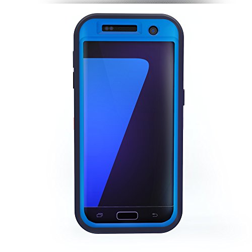 Galaxy S7 Edge Case, Toughbox [Armor Series] [Shock Proof] [Night Blue | Sky Blue] For Samsung Galaxy S7 Edge Case [Holster & Belt Clip] [Fits Otterbox Defender Clip] #TOP1