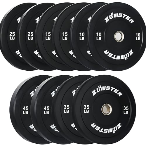 Bumper Plate Olympic Weight Plate Bumper Weight Plate with Steel Insert Strength Training Weight Lifting Plate 260LB