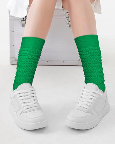 Image of HONGTEYA Slouchy Socks Women Knee High Soft Cozy for Boot | Scrunch Leg Warmers, Breathable & Comfortable, Great for Sneakers, Cozy Winter Wear,Gift for Women