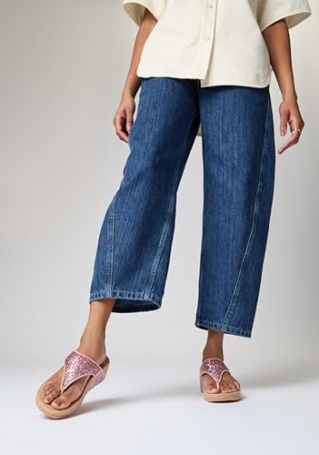 Image of FitFlop Lulu Multi-Tonal Glitter Toe-Post Sandals