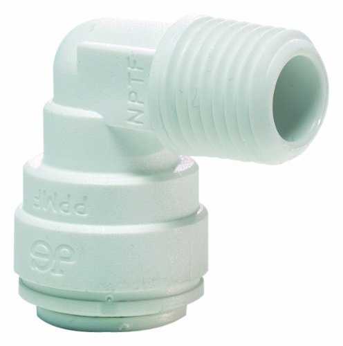 John Guest PP481223W Fixed Elbow, 3/8 in. x 3/8 in, White