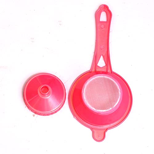 Image of Brand JEROXEN Tea Strainer with Funnel, Plastic Nested Funnel with Detachable Funnel for Liquid, Fluid, Dry Ingredients, Powder, Spices, Oils, Lotion (Set of 1)) (4)