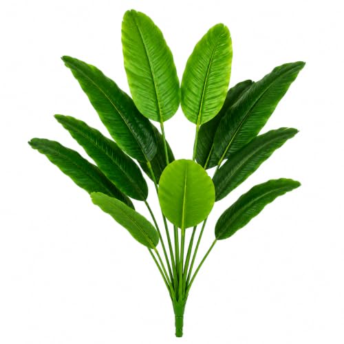 15 Artificial Plant Decorating Ideas 101 Artificial Banana Plant with 12 Leaves | Realistic Faux Tropical ...