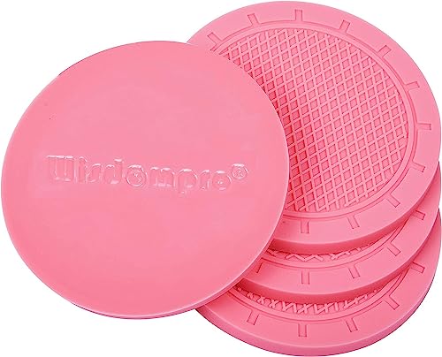 Portavasos universal para auto 4 unidades en PVC rosa miniatura 4