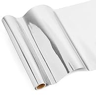 🎄「Size & Features」- 30.5 cm x 125 cm (12 inches x 4 feet) glossy silver vinyl roll for DIY. The vinyl has enough stickiness and easy to cut feature which works best on smooth, sturdy surfaces. You can use it in a variety of customized ways; For examp...