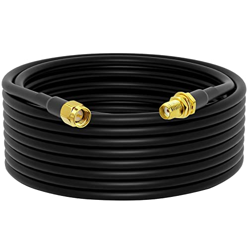YILIANDUO RG58 10 Metros Cable de Extensión Coaxial de baja pérdida SMA Macho a SMA Hembra Extensión Cable Aplicaciones de...