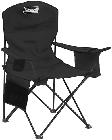 Coleman Portable Camping Chair with 4-Can Cooler, Cushioned Seat ...