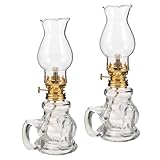 Choix : cette lampe à pétrole en verre vintage se distingue les lampes à pétrole anciennes, ce qui en fait une lampe tempête décorative pour les amateurs de savoir-faire historique. lampe à pétrole en verre transparent, lampe à pétrole tempête ancienne