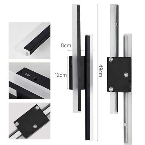 Aplique de pared interior moderno acrílico regulable 1 pieza 6