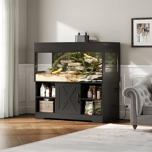 Image of Herture 120 Gallon Reptile Tank with Stand, 4x2x2 Terrarium Enclosure