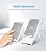 Adjustable Cell Phone Stand，SAIJI Foldable Desktop Phone Holder Cradle Dock for Office，Compatible with Phone 11 Pro xs xr x se 8，All Android Smartphones-White