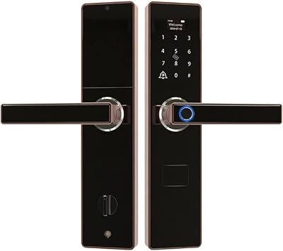 Tuya Fingerprint Smart Door Lock Doorbell Electronic Lock Code RFID Card Key Digital Deadbolt for Home Security