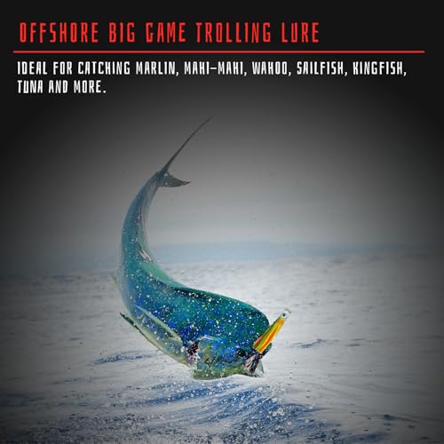 Narcissus 6PCS Trolling Lures Kit Saltwater – 6.5inch Offshore Big Game Fishing Lures,Pre-Rigged Lure with Mesh Storage Bag for Tuna, Marlin, Mahi, Wahoo by Narcissus - Image 6