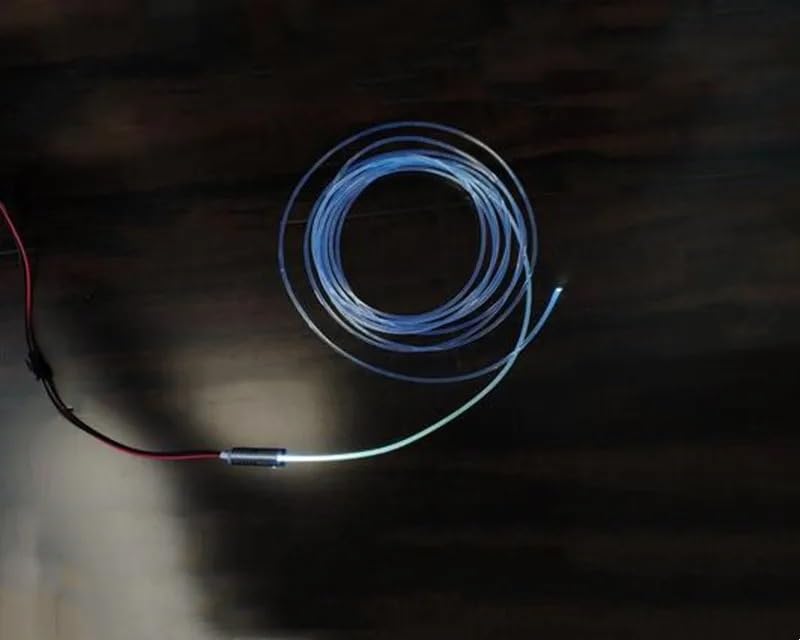 2M 3mm (Diameter) Optical Cable Side Light Strip mini 12V 3W Illuminator LED Aluminum Light Source Engine Home car Atmosphere DIY(Green)