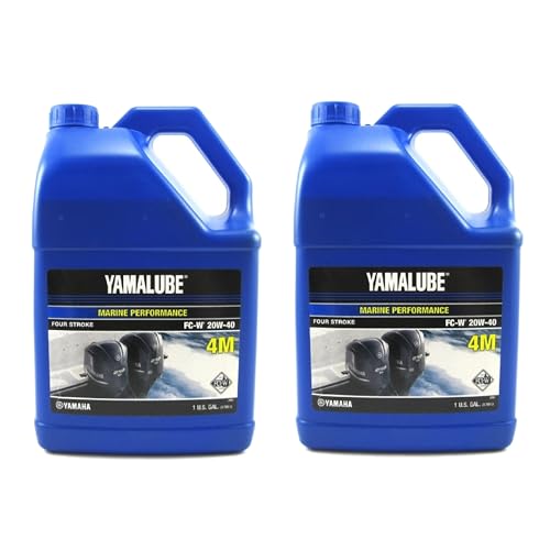 Yamaha OEM, Yamalube 4-Stroke 20W-40 Oil, 2 Gallons, LUB-20W40-FC-04