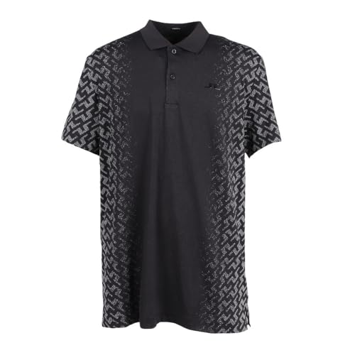 J.LINDEBERG（J.LINDEBERG） ゴルフウェア 吸水速乾 Kalle Reg Fit 半袖 ポロシャツ 071-22857-019（ブラック/Ｍ/Men's）