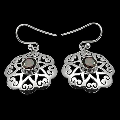 Silver Palace 925 Sterling Silver Natural Gemstone Earrings For Women And Girls
