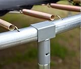 PlayActive 6ft / 8ft / 10ft / 12ft / 14ft / 16ft Kids Trampoline with Safety Enclosure Net, Ladder, Weatherproof Cover, Shoe Bag Included (Pink, 8ft) - Image 7