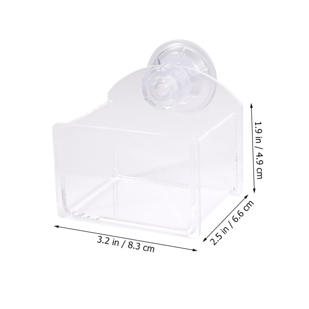 Abaodam Suction Cup Reptile Feeder with Translucent Bowl Durable Feeding Supplies for Lizard Turtle Gecko and More Easy to Clean Space Saving Design for Tanks and Boxes