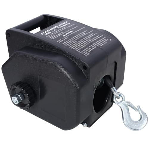 Winche eléctrico 2000 lbs 12V con cable galvanizado y control remoto miniatura 6