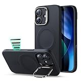 Immagine di ESR Cover per iPhone 17, Compatibile con MagSafe, Custodia in silicone, Protezione antiurto di livello militare, Supporto Stash, Copertura per il controllo della fotocamera, Nero