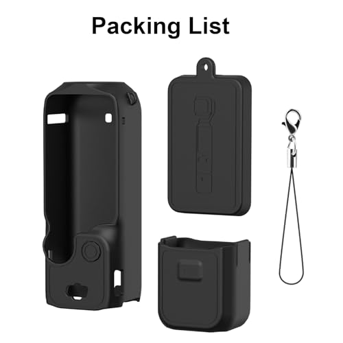 Buziba Silicone Protective Case Cover for DJI Osmo Pocket 3 Silicone Sleeve Protective Cover Handheld Gimbal Action Camera Accessories(Black) by Buziba - Used condition - Image 7