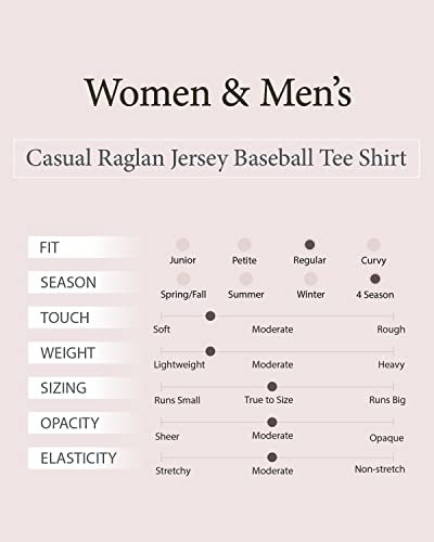Baiebleue Global Women's Baseball T Shirts - 3/4 Sleeve Casual Raglan Jersey Tee Basic Vintage Raglan Sleeve Top A021_Lbt001 Whcgr L #TOP4