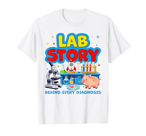 Funny Lab Story Lab Week Medical Laboratory Technician Team T-Shirt
