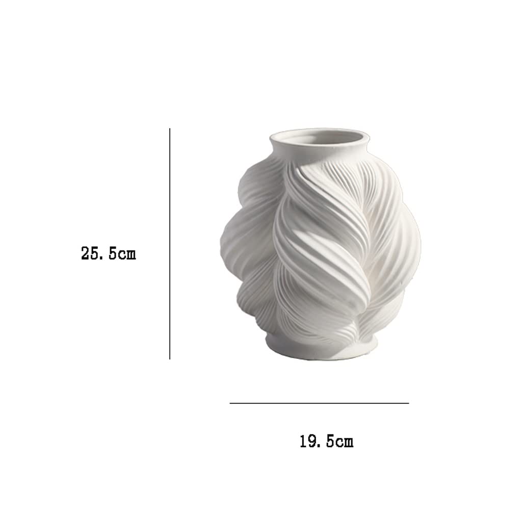 Prosty i nowoczesny kreatywny twist w kształcie wazon dekoracji domu salon salowy miękki suchy aranżacja kwiat Umeblowanie (Size : 25.5cm)