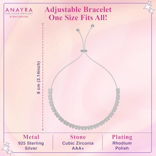 Image of 925 Sterling Silver Adjustable Bracelet for Women | Heart Link, Infinity, Leaf & Floral Inspired Design | Elegant Daily Wear Fashion Jewellery Gift for Girls & Women