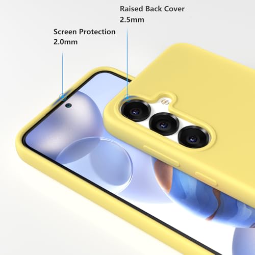 Coque Samsung S25 jaune silicone mince protection 5G