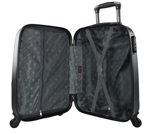 Mala de Viagem, Yin's, Pequena, em Abs, Rodas 360º - Cinza